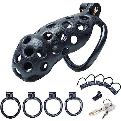 Cobra Peniskäfig aus Silikon Keuschheitsgürtel 5 Größen 4 Farben Atmungsaktiv Chastity Cage Mit 4 Penisring SM Extrem Bondage Set Anti-Masturbation Sexspielzeug Für Männer,XL,Black Cobra Peniskäfig aus Silikon Keuschheitsgürtel 5 Größen 4 Farben Atmungsaktiv Chastity Cage Mit 4 Penisring SM Extrem Bondage Set Anti-Masturbation Sexspielzeug Für Männer,XL,Black von LRXETSHOP