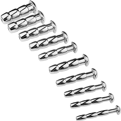 Dilator Harnröhre Edelstahl Hollow Harnröhren Dilatatoren 6-15mm SM Erotik Sexspielzeug Penis Plug Harnröhrensonden Masturbation Urethral-Toy Für Männer Für Anfänger Und Profis,10-teiligesSet von LRXETSHOP