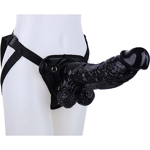 Strap on Umschnalldildo Silikon 30.5cm Weiblich Riesen Dildo Vagina Anus Masturbator Prostata Stimulator Penis Nachbildung Anal Dildo Verstellbarer Sexspielzeug FüR Paare,Schwul Extrem Sex,Black von LRXETSHOP