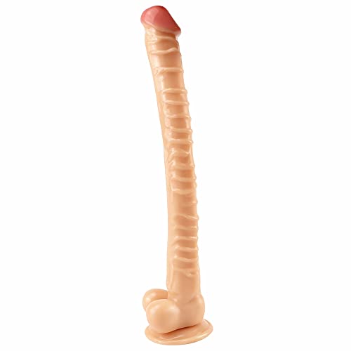 YXBLV 40cm XXL Realistischer Dildo mit Starke Saugnapf Riesen Extra lang Analdildos Dildos Groß Analplug ButtPlug Analdilatator G Punkt Stimulation Sexspielzeug für Herren Frauen,40cm,Flesh von LRXETSHOP