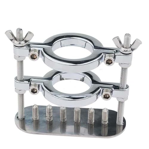 YXBLV Edelstahl Hoden-Quetscher Scrotal Clip 6 Stile Hodenpresse Hodenquetscher Hodenstrecker Ballstretcher CBT Erotik Bahre Slave Hodenring SM Bondage Sex Sexspielzeug für Männer,mit Spikes,B von LRXETSHOP