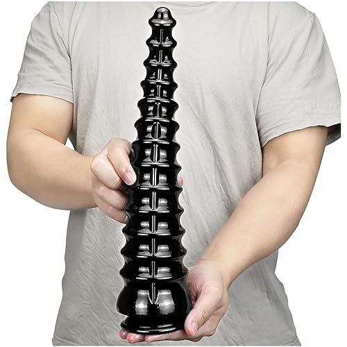 YXBLV Extra Large 33cm Anal Plug Dildo Dilator Monster Tentacle Butt Plug Dildo with Suction Cup G-Spot Prostate Massage Sex Toy for Men and Women Beginners Sex Toy,33cm,Black von LRXETSHOP