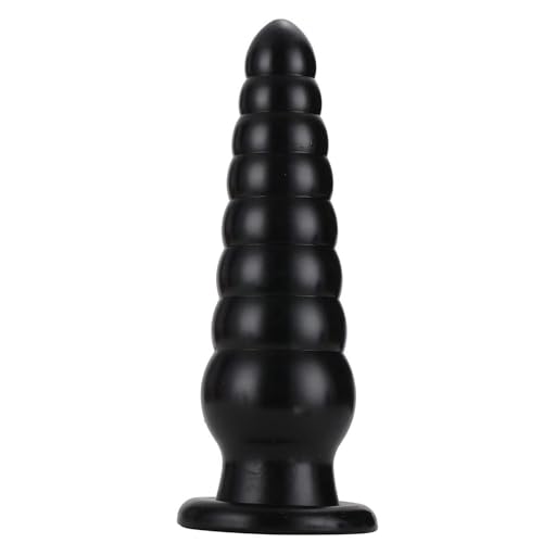 YXBLV Large XL Anus Stopper Plug Classic Dildos with Strong Suction Cup Large Balls Rod Flexible Dildo Masturbation Butt Plug G-Spot Soft Sex Toy,25.5cm,Black von LRXETSHOP