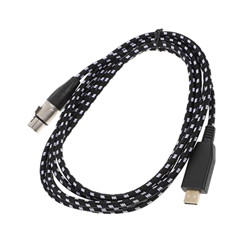 LRXIYODE 1 Stück USB zu Xlr Mikrofonkabel Doppelt Abgeschirmtes Rauschfreies und Vergoldetes Audio Connecting Cable für PC und Aufnahmegeräte Schwarz von LRXIYODE