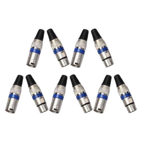 LRXIYODE 10 Stück Pin Male Female Audio Connector für Mikrofone Hochwertiger Adapter für Stabile Signalübertragung Studioumgebungen und Live Performances LRXIYODE 10 Stück Pin Male Female Audio Connector für Mikrofone Hochwertiger Adapter für Stabile Signalübertragung Studioumgebungen und Live Performances von LRXIYODE