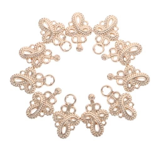 LRXIYODE 10 Stück Teiliges Chinesische Knotenknöpfe aus Metall Langlebige Dekorative Verschlüsse für Hanfu Cheongsam Traditionelles Design Geeignet für Hochzeiten Abendveranstaltungen und LRXIYODE 10 Stück Teiliges Chinesische Knotenknöpfe aus Metall Langlebige Dekorative Verschlüsse für Hanfu Cheongsam Traditionelles Design Geeignet für Hochzeiten Abendveranstaltungen und von LRXIYODE