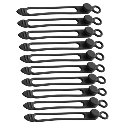 LRXIYODE 10 Stück Teiliges Silikon Kabelbinder Wiederverwendbar Schnelles Kabelmanagement für Schreibtisch und Reise Kabelhalter Organizer für Kabelbinder Keeper Draht Halter von LRXIYODE