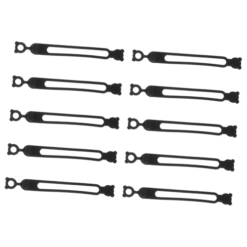 LRXIYODE 10 Stück Teiliges Silikonflexibler Kabelbinder zum Organisieren von Ladekabeln und Datenleitungen Wiederverwendbar Schonend für Kabel für Büro Zuhause und Unterwegs von LRXIYODE