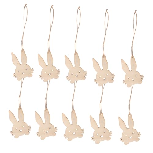 LRXIYODE 10 Stück Unvollendete Holz Osterhasen Formen DIY Bastelzubehör für Malen Hängedeko Vielseitige Holzanhänger für Ostern Dekoration LRXIYODE 10 Stück Unvollendete Holz Osterhasen Formen DIY Bastelzubehör für Malen Hängedeko Vielseitige Holzanhänger für Ostern Dekoration von LRXIYODE