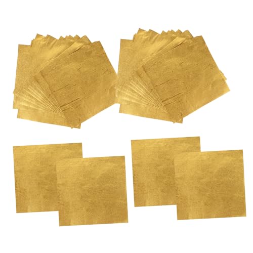 LRXIYODE 100 Stück Bonbonfolienverpackungen aus Lebensmittelechter Aluminiumfolie Goldfarbene Süßigkeiten Verpackungspapier mit Orangenschalenstruktur für DIY Candy Wrapping und von LRXIYODE