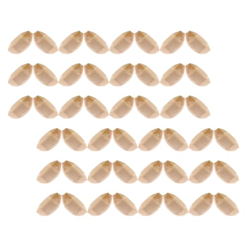 LRXIYODE 100 Stück Einweg Sushi Servierplatten Robuste Holzschalen für Snacks Appetizer für Picknick Party Camping von LRXIYODE