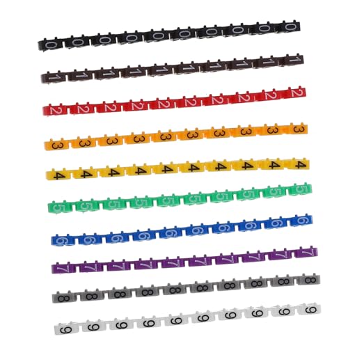LRXIYODE 100 Stück Teiliges Kabelkennzeichnungsset Clip Kabelmarkierer Kunststoff Kabelidentifikatoren für Kabeldurchmesser zur Einfachen Kabelfarb und Nummernerkennung LRXIYODE 100 Stück Teiliges Kabelkennzeichnungsset Clip Kabelmarkierer Kunststoff Kabelidentifikatoren für Kabeldurchmesser zur Einfachen Kabelfarb und Nummernerkennung von LRXIYODE