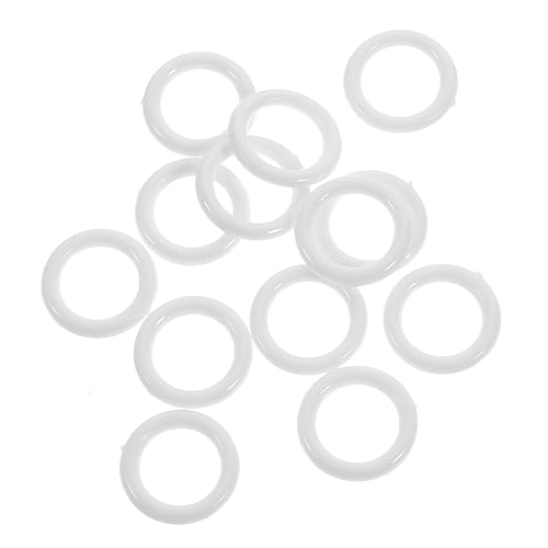 LRXIYODE 100 Stück Vorhang Ringe Kunststoff Gardinen Ringe Duschvorhang Grommets Robuste und Langlebige Vorhang Zubehör für Fensterdekoration Weiß von LRXIYODE