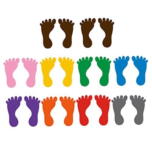 LRXIYODE 10Paare Wasserdichte Aufkleber PVC für Kindergarten Zuhause Bodenaufkleber für Sichere Bereiche Selbstklebend Anzubringen von LRXIYODE