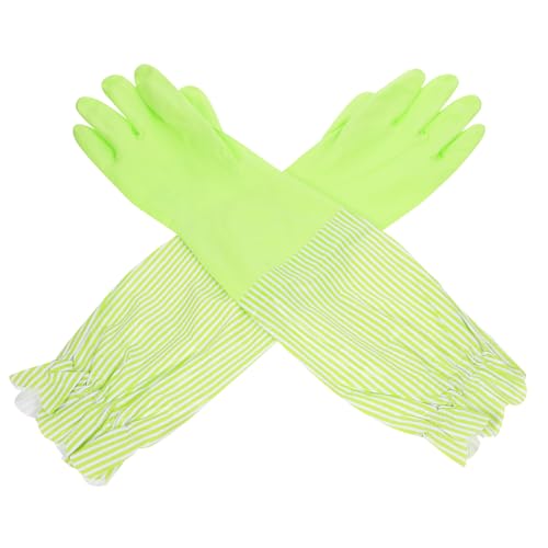LRXIYODE 1Paar Wiederverwendbare Küchenhandschuhe Lange Manschetten Wärmend Für Geschirrspülen Haushalt Und Gartenarbeiten Mit Fleece Futter von LRXIYODE