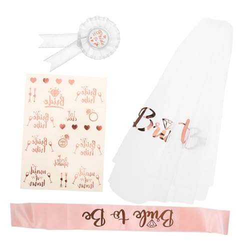 LRXIYODE 1Satz Bride To Be mit Schärpe Schleier und Aufklebern Bachelorette Dekoration für Junggesellinnenabschied und Brautparty Stilvolles Accessoire für Braut LRXIYODE 1Satz Bride To Be mit Schärpe Schleier und Aufklebern Bachelorette Dekoration für Junggesellinnenabschied und Brautparty Stilvolles Accessoire für Braut von LRXIYODE