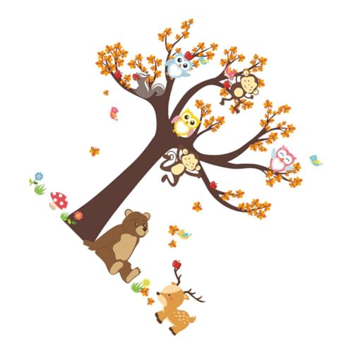 LRXIYODE 1Satz Wandtattoos mit Cartoon Tieren Waldtiere Aufkleber für Kinderzimmer Schlafzimmer Wohnzimmer Anzubringen Rückstandslos Entfernbar Wanddekoration LRXIYODE 1Satz Wandtattoos mit Cartoon Tieren Waldtiere Aufkleber für Kinderzimmer Schlafzimmer Wohnzimmer Anzubringen Rückstandslos Entfernbar Wanddekoration von LRXIYODE