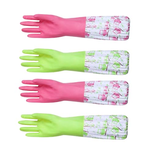 LRXIYODE 2 Paar Verlängerte Wasserdichte Haushalts gummihandschuhe mit Kordelzug Plusweiches Futter Wiederverwendbar für Küche Geschirrspülen Reinigung Schutz vor Nässe Zufällige Farbe LRXIYODE 2 Paar Verlängerte Wasserdichte Haushalts gummihandschuhe mit Kordelzug Plusweiches Futter Wiederverwendbar für Küche Geschirrspülen Reinigung Schutz vor Nässe Zufällige Farbe von LRXIYODE