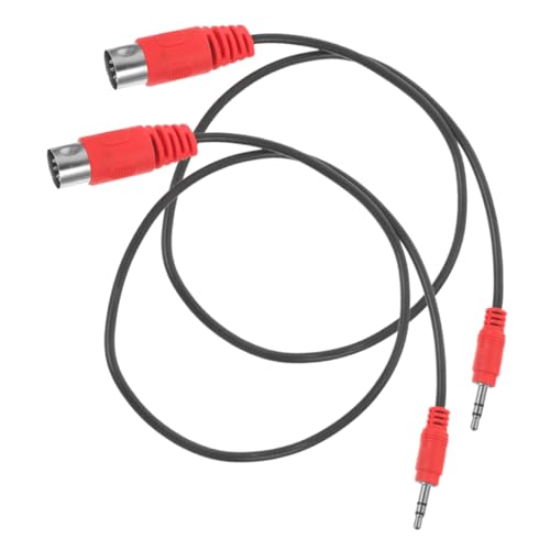 LRXIYODE 2 Stück Audioadapterkabel mit Midi Pin Din Kabel für Gitarre Keyboard und Audio Stabil und Vielseitig für Klare Klangübertragung von LRXIYODE