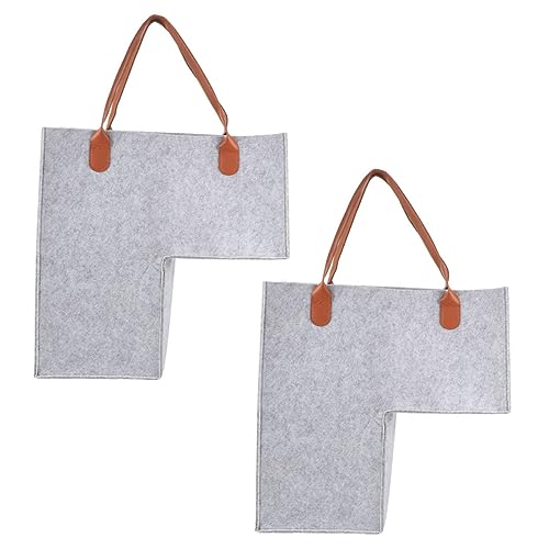 LRXIYODE 2 Stück Faltbarer Treppenkorb aus Filz Griffen Großer Haushalts wäschekorb für Treppenaufbewahrung Faltbarer Organizer für Kleidung Platzsparender Wäschesammler von LRXIYODE