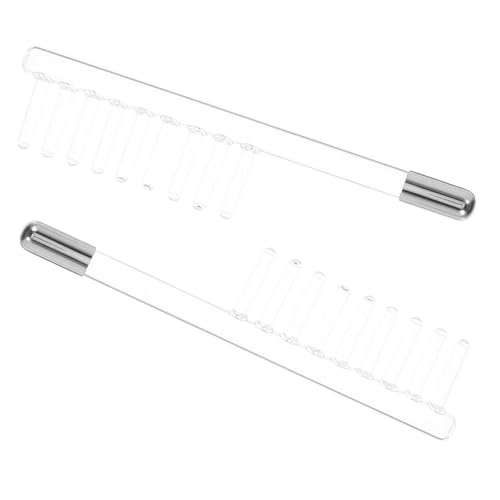 LRXIYODE 2 Stück High Frequency Facial Wand Ersatzteile Transparent Nichtleitend Zubehör für Hochfrequenzgeräte Pinselaufsatz Kompatibel für Gesicht und Haarwuchs mit Sicherer Anwendung von LRXIYODE