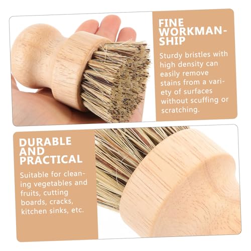LRXIYODE 2 Stück Praktische Palm Küchenbürste aus Langlebigem Holz Vielseitige Spülbürste für Töpfe Pfannen Geschirr und Oberflächen Ergonomisch Geformt für Kraftvolles Reinigen in von LRXIYODE