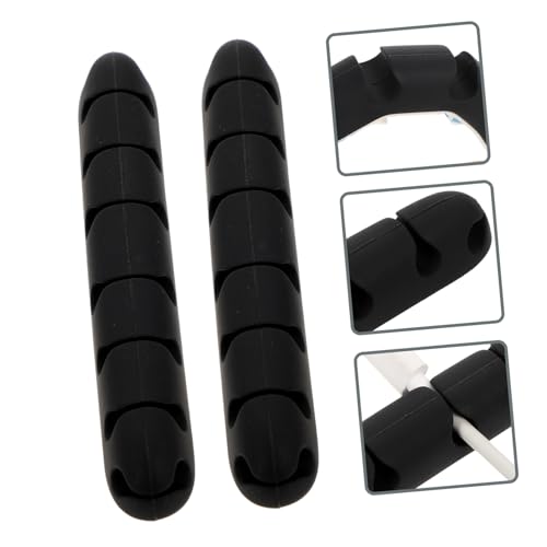 LRXIYODE 2 Stück Selbstklebende Kabelhalter mit Slots Praktischer USB Kabel Organizer für Schreibtisch und Büro Vielseitiger Cord Keeper mit Robuster Haftung Rückstandslos Entfernbar von LRXIYODE
