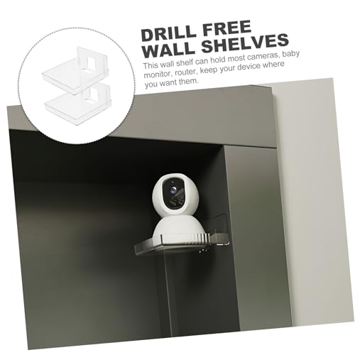 LRXIYODE 2 Stück Wandregal ohne Bohren Halterung für Babyphone Router Transparente Kleine Wandhalterung Selbstklebend Platzsparend Stabil und Sicher LRXIYODE 2 Stück Wandregal ohne Bohren Halterung für Babyphone Router Transparente Kleine Wandhalterung Selbstklebend Platzsparend Stabil und Sicher von LRXIYODE