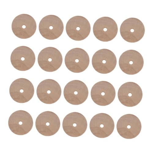 LRXIYODE 20 Stück Teiliges Holzräder Natur Ø Flach für Basteln Modellbau DIY Handwerk Zubehör Holzscheiben für Kreative Holzarbeiten und Bastelsets von LRXIYODE