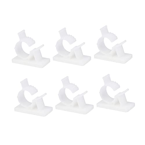 LRXIYODE 20 Stück Teiliges Kabelclips Weiß Verstellbare Selbstklebende Kabelhalter aus Kabelmanagement für Schreibtisch Wand und Auto Flexible Drahtklammern zur Ordentlichen Kabelführung von LRXIYODE