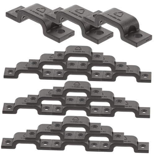 LRXIYODE 20 Stück Teiliges Kabelschellen Nylon Bogenförmige Kabelhalter mit Lochabstand Stabile Kabelbefestigung für Ethernet USB kabel Geeignet für Innen Außenbereich Schwarz von LRXIYODE