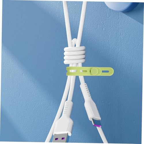 LRXIYODE 20 Stück Verstellbare Silikon Kabelbinder Wiederverwendbar Kabel Organizer für USB Kabel Datenkabel Schreibtisch Büro Kabelmanagement Zubehör von LRXIYODE