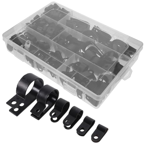 LRXIYODE 200 Stück Teiliges Nylon Kabelschellen Schwarze P Clips aus Robustem Kunststoff Vielseitig Einsetzbar für Kabelmanagement Einfache Montage Langlebig und Stabil Geeignet für Kabel LRXIYODE 200 Stück Teiliges Nylon Kabelschellen Schwarze P Clips aus Robustem Kunststoff Vielseitig Einsetzbar für Kabelmanagement Einfache Montage Langlebig und Stabil Geeignet für Kabel von LRXIYODE