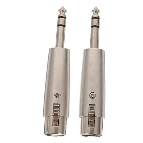 LRXIYODE 2Stücke Xlr Adapter Pin Xlr Weiblich Stereo Stecker für Mikrofone Langlebiges Zinkguss Design für Audioübertragung Studios und von LRXIYODE