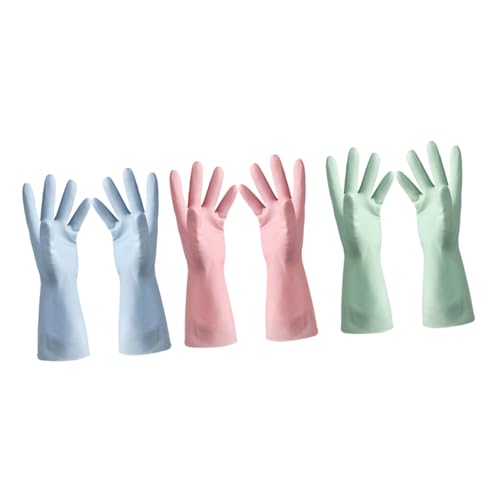 LRXIYODE 3 Paare Wasserdichte Gummihandschuhe Dünn Elastisch Spülhandschuhe Küchenhandschuhe für Haushalt Gartenarbeit Praktische Schutzhandschuhe Vielseitig Zufällige Zufällige Farbe LRXIYODE 3 Paare Wasserdichte Gummihandschuhe Dünn Elastisch Spülhandschuhe Küchenhandschuhe für Haushalt Gartenarbeit Praktische Schutzhandschuhe Vielseitig Zufällige Zufällige Farbe von LRXIYODE