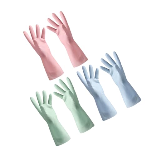 LRXIYODE 3 Paare Wiederverwendbare Spülhandschuhe Ergonomisch Sitz Für Haushalt Reinigung Küche Bad LRXIYODE 3 Paare Wiederverwendbare Spülhandschuhe Ergonomisch Sitz Für Haushalt Reinigung Küche Bad von LRXIYODE