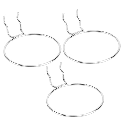 LRXIYODE 3 Stück Runde Metallbeschichtete Haken für Tassenablage Praktischer Cup Rack für Zuhause für Displays und Aufbewahrung Silberfarben Innenmaß von LRXIYODE