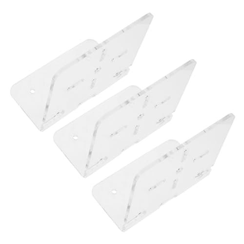 LRXIYODE 3 Stück Teiliges Acryl Wandregal Kleine Schwebende Wandhalterung aus Klarem Acryl Stabile Halterung für Sicherheitskameras Lautsprecher Monitor Einfache Montage Platzsparend und von LRXIYODE