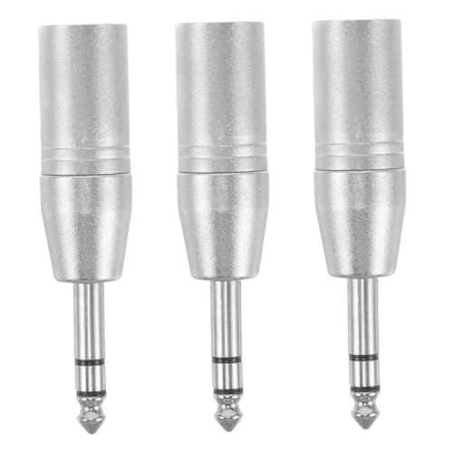 LRXIYODE 3 Stück Trs zu Xlr Male Audioadapter Zinklegierung Hochwertige Stereo Signalübertragung Universeller für Mischpulte Verstärker Studio und Bühnenanwendungen LRXIYODE 3 Stück Trs zu Xlr Male Audioadapter Zinklegierung Hochwertige Stereo Signalübertragung Universeller für Mischpulte Verstärker Studio und Bühnenanwendungen von LRXIYODE