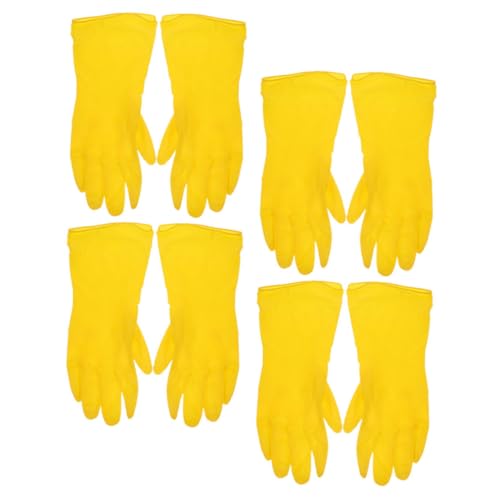 LRXIYODE 4 Paare Wiederverwendbare Küchenhandschuhe aus PVC Geschirrspülhandschuhe Strapazierfähig und Bequem für Hausarbeit und für Täglichen Gebrauch Küche Restaurant von LRXIYODE