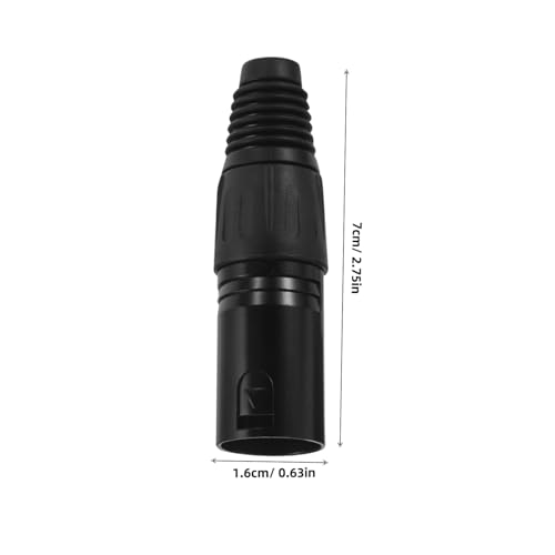 LRXIYODE 4 Stück Fünfkern Mikrofonkabeladapter Mikrofonkabeladapter Stecker Mikrofonkonverter Mikrofon Audiokabelstecker Buchsenstecker Metall Schwarz von LRXIYODE