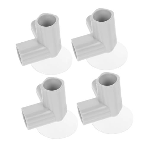 LRXIYODE 4 Stück Tee Pe Fitting Möbelrohrwinkelverbinder mit Saugnapf für DIY Spielplatzregal und Gewächshausrohrverbinder Innendurchmesser von LRXIYODE