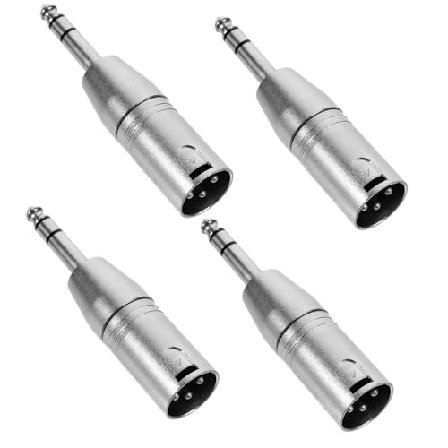 LRXIYODE 4 Stück Teiliges XLR zu TRS Audioadapter Metall Männlich Männlich Stereo Adapter Langlebig Stabil für Musiker DJ Tontechniker Professionelle Soundübertragung LRXIYODE 4 Stück Teiliges XLR zu TRS Audioadapter Metall Männlich Männlich Stereo Adapter Langlebig Stabil für Musiker DJ Tontechniker Professionelle Soundübertragung von LRXIYODE