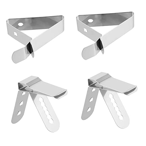 LRXIYODE 4 Stück Thermometer-Clip Kochen Sondenclip für Fleischthermometer Küchentemperaturfühler Sondenthermometer Kochfühler-Thermometer Thermometerklemme Rostfreier Stahl Silber von LRXIYODE