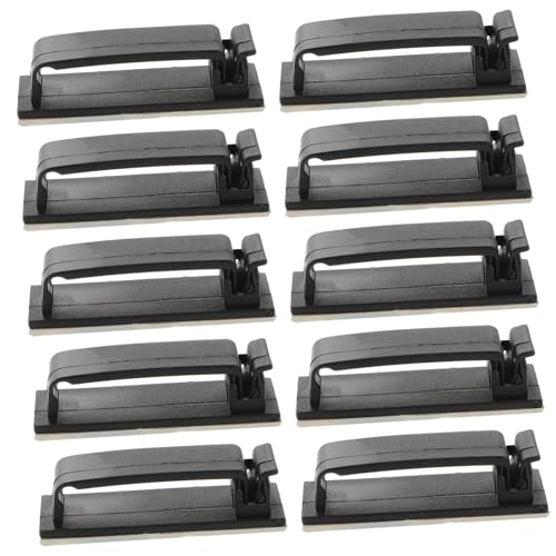 LRXIYODE 50 Stück Kabelclips mit Selbstklebender Rückseite Kabelhalter für Schreibtisch und Wand Drahtklammern zur Kabelorganisation von Ladekabeln und USB Kabeln Praktisches von LRXIYODE