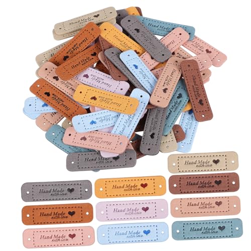 LRXIYODE 60 Stück Teiliges PU Lederetiketten mit Prägung Bunte Handmade Labels mit Herzmotiv Vorgebohrte Nähanhänger für Kleidung Taschen Schuhe Hüte DIY Bastelzubehör LRXIYODE 60 Stück Teiliges PU Lederetiketten mit Prägung Bunte Handmade Labels mit Herzmotiv Vorgebohrte Nähanhänger für Kleidung Taschen Schuhe Hüte DIY Bastelzubehör von LRXIYODE