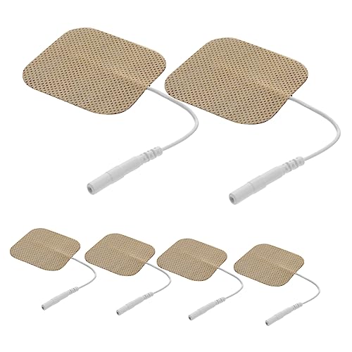 LRXIYODE 8 Stück Massage Pads Gewebtem Material Selbstklebende Elektroden für Sanfte Körpermassage Hautfreundlich und Flexibel für Entspannung und Schmerzlinderung von LRXIYODE