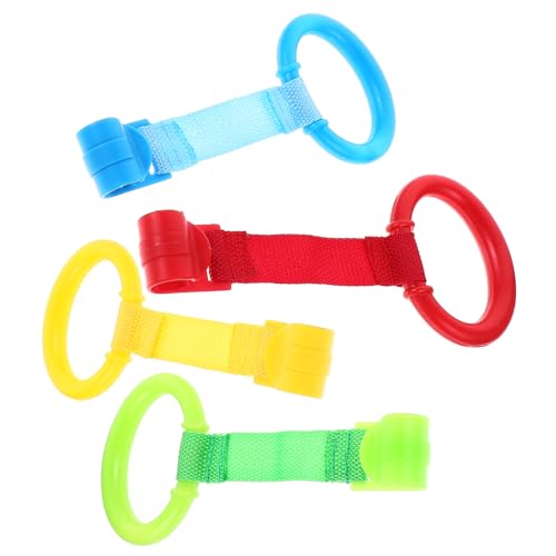 LRXIYODE 8 Stück Teiliges Bunte Babybett Aufstehringe aus Langlebigem Material Sichere Abgerundete Kanten Praktische Haltegriffe zur Standunterstützung für Kleinkinder Fördert von LRXIYODE