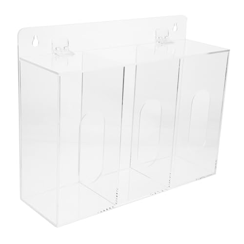 LRXIYODE Acryl Handschuhspender Wandhalterung Fächer Transparente Aufbewahrungsbox für Einmalhandschuhe und Masken Platzsparender Wandspender Kompatibel mit Verschiedenen Handschuhgrößen LRXIYODE Acryl Handschuhspender Wandhalterung Fächer Transparente Aufbewahrungsbox für Einmalhandschuhe und Masken Platzsparender Wandspender Kompatibel mit Verschiedenen Handschuhgrößen von LRXIYODE
