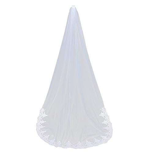 LRXIYODE Brautschleier mit Spitzendesign für Hochzeit Kathedralenlänge Langlebig und Elegant Passt zu Jedem Brautoutfit für Großen Tag LRXIYODE Brautschleier mit Spitzendesign für Hochzeit Kathedralenlänge Langlebig und Elegant Passt zu Jedem Brautoutfit für Großen Tag von LRXIYODE